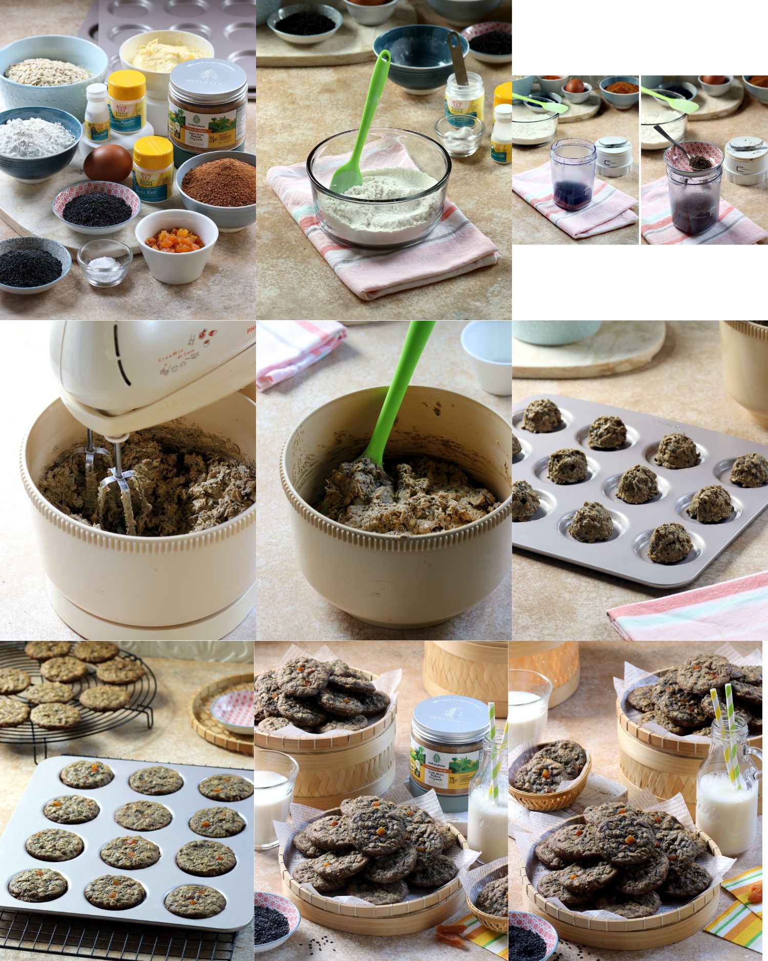 resep-black-sesame-oatmeal-cookies